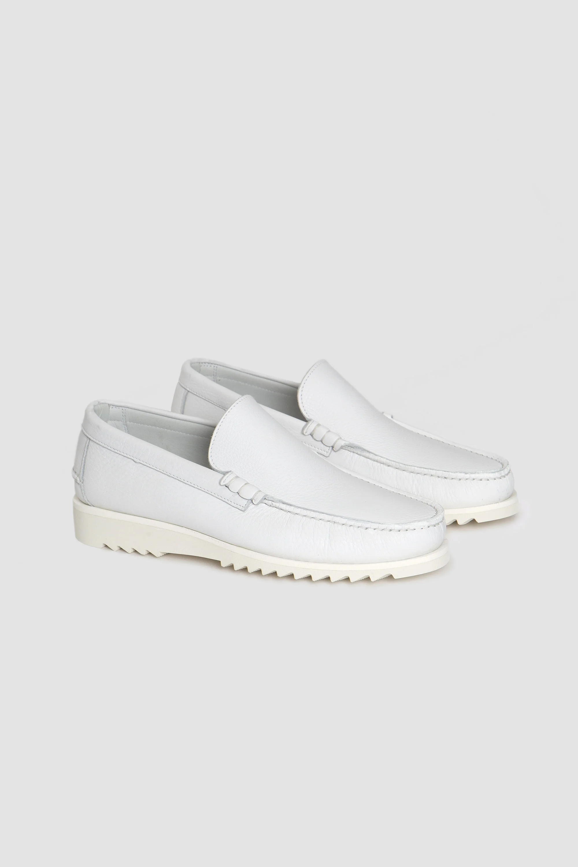 Paraboot Club Moc Full Grain Leather White - Image 3