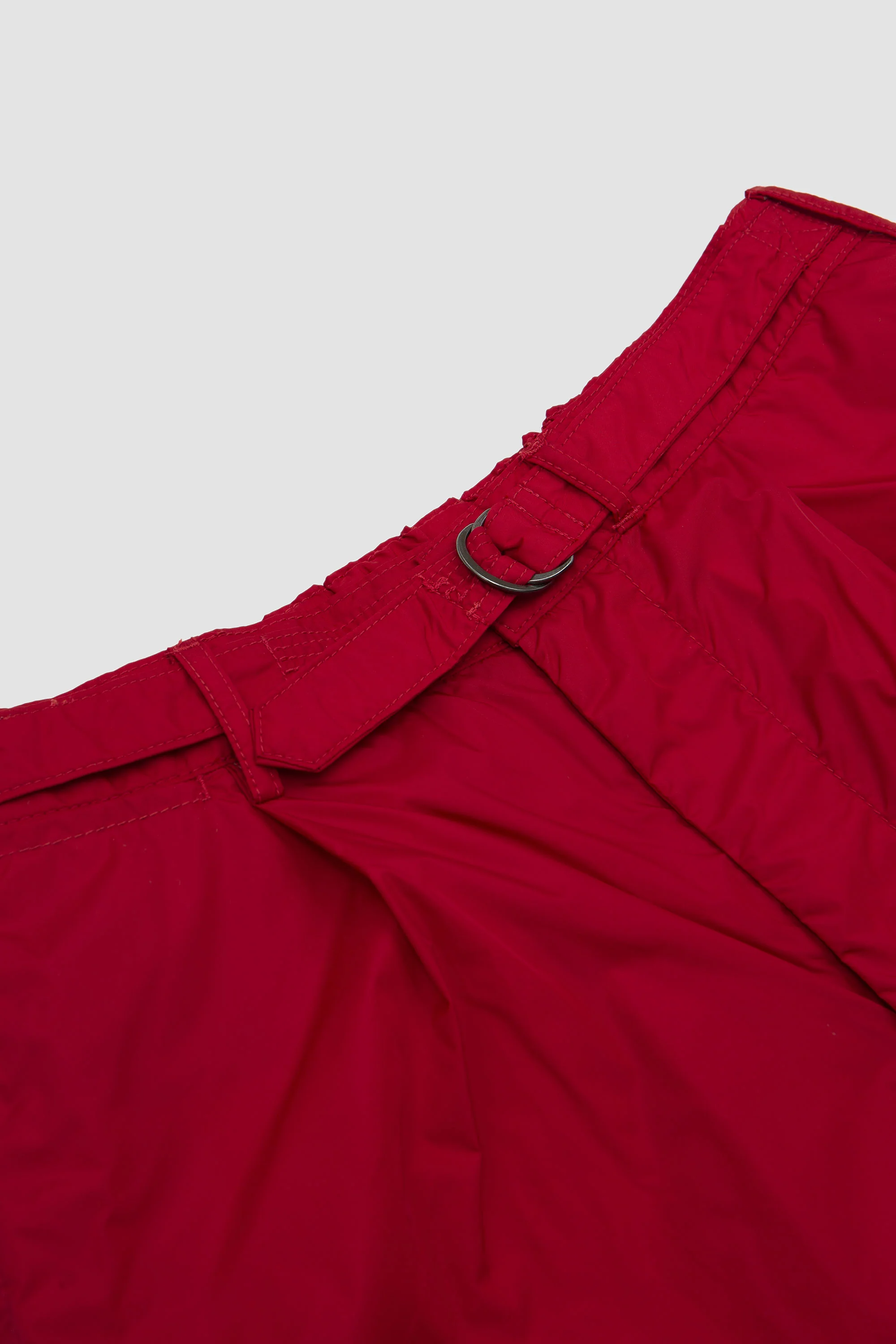 One Pleat Athletic Shorts Red - Image 3