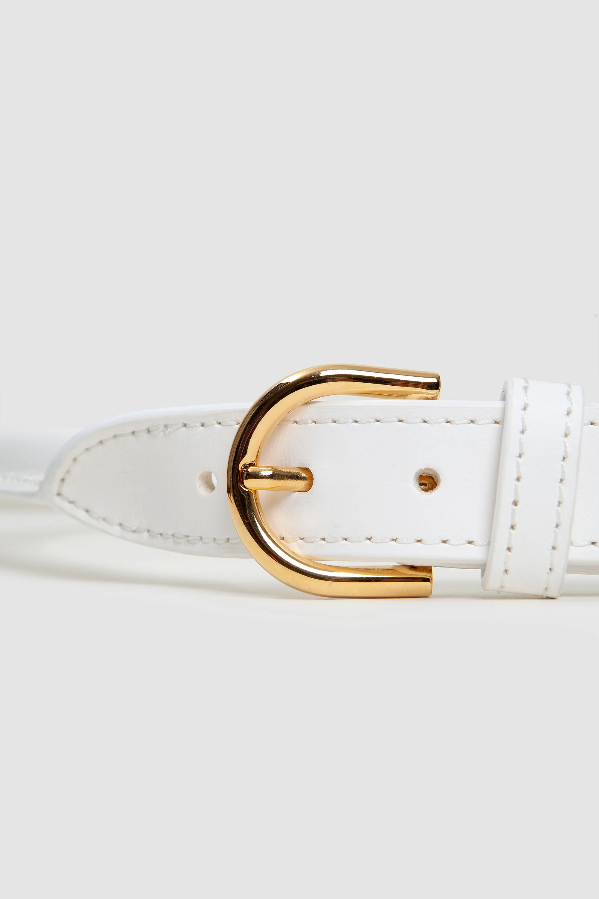 Leather Belt White - Image 3
