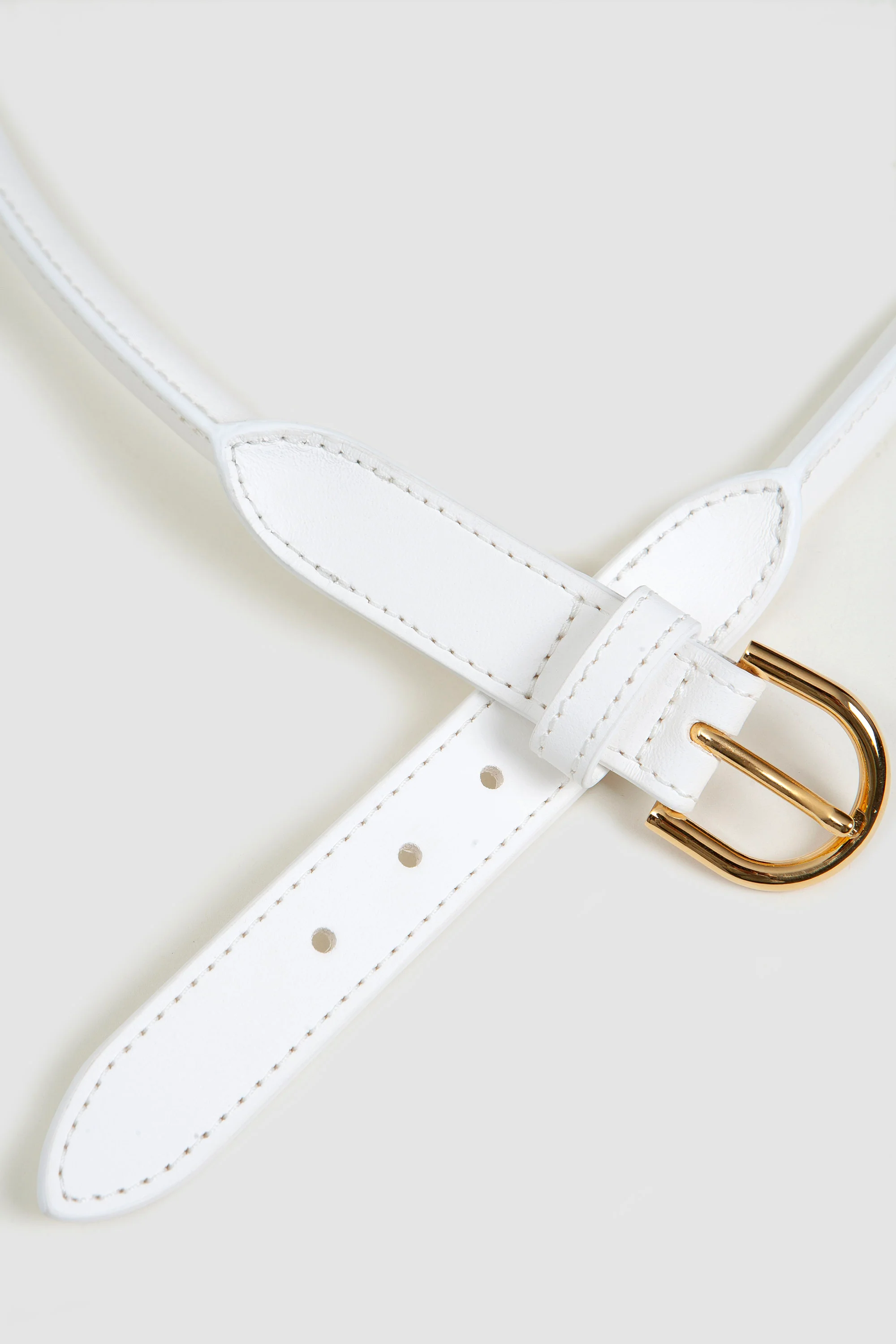 Leather Belt White - Image 5