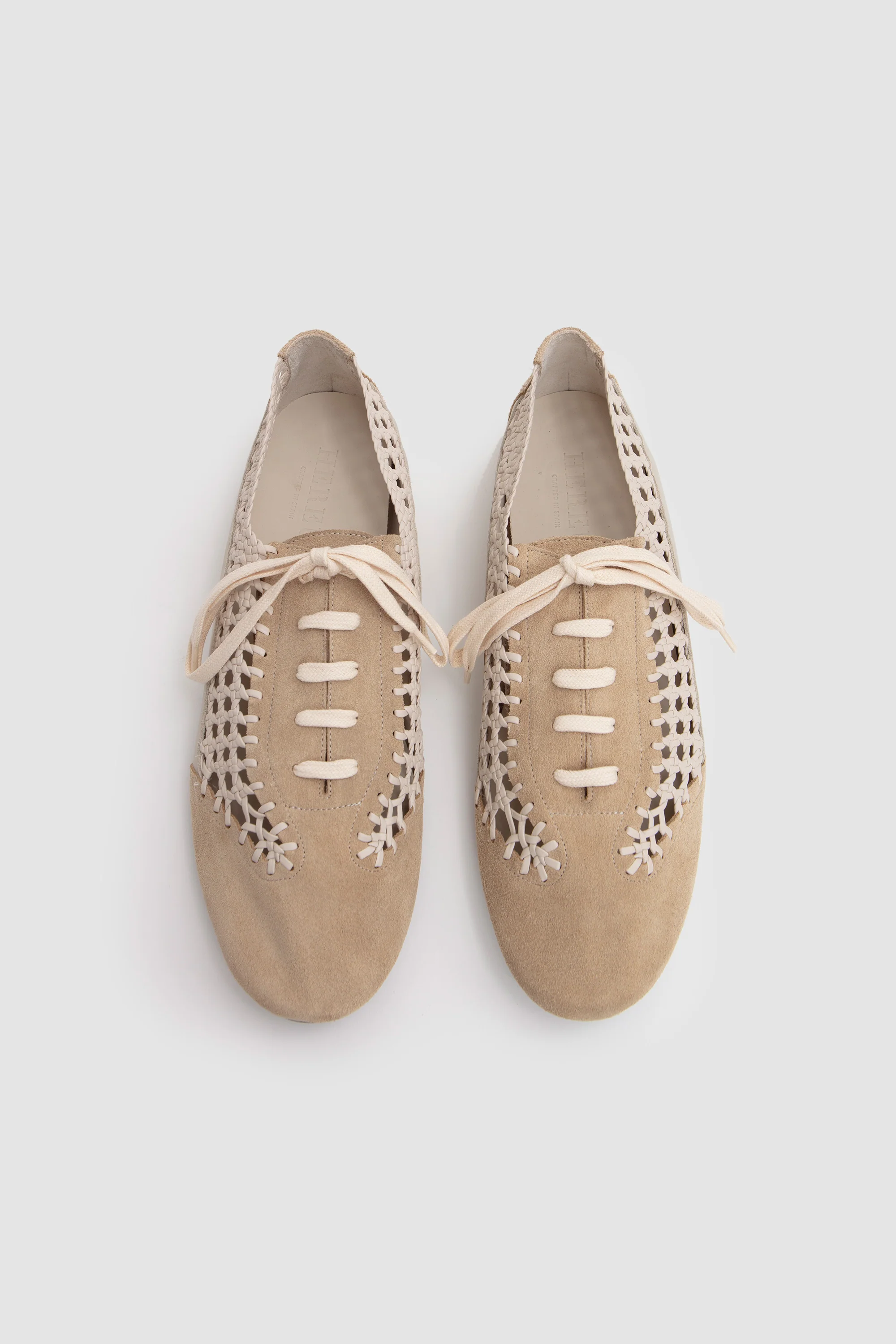 Esportiu Woven Lace-Up Shoes Cream - Image 4