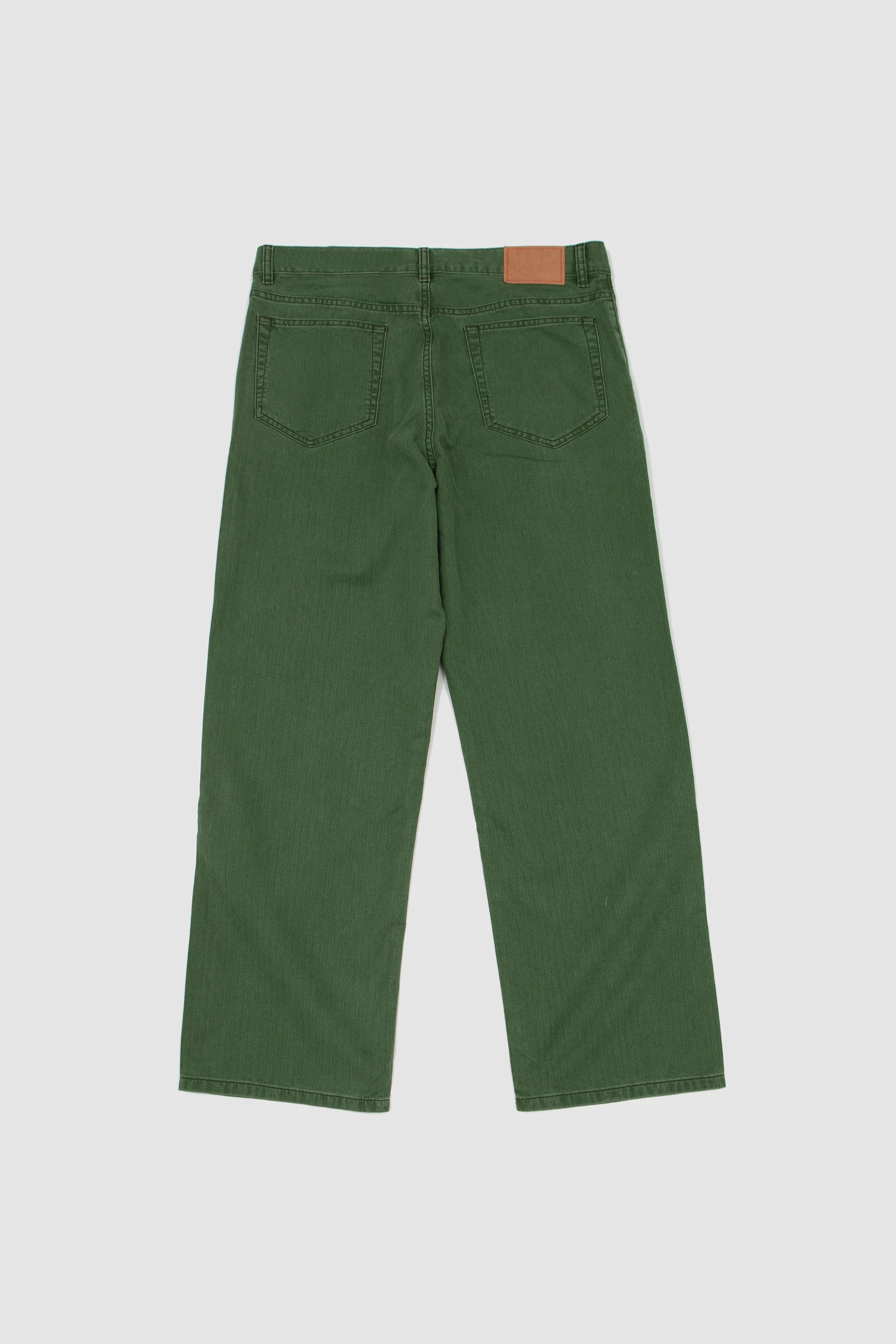Genua Jeans Chevron Green Herringbone - Image 5