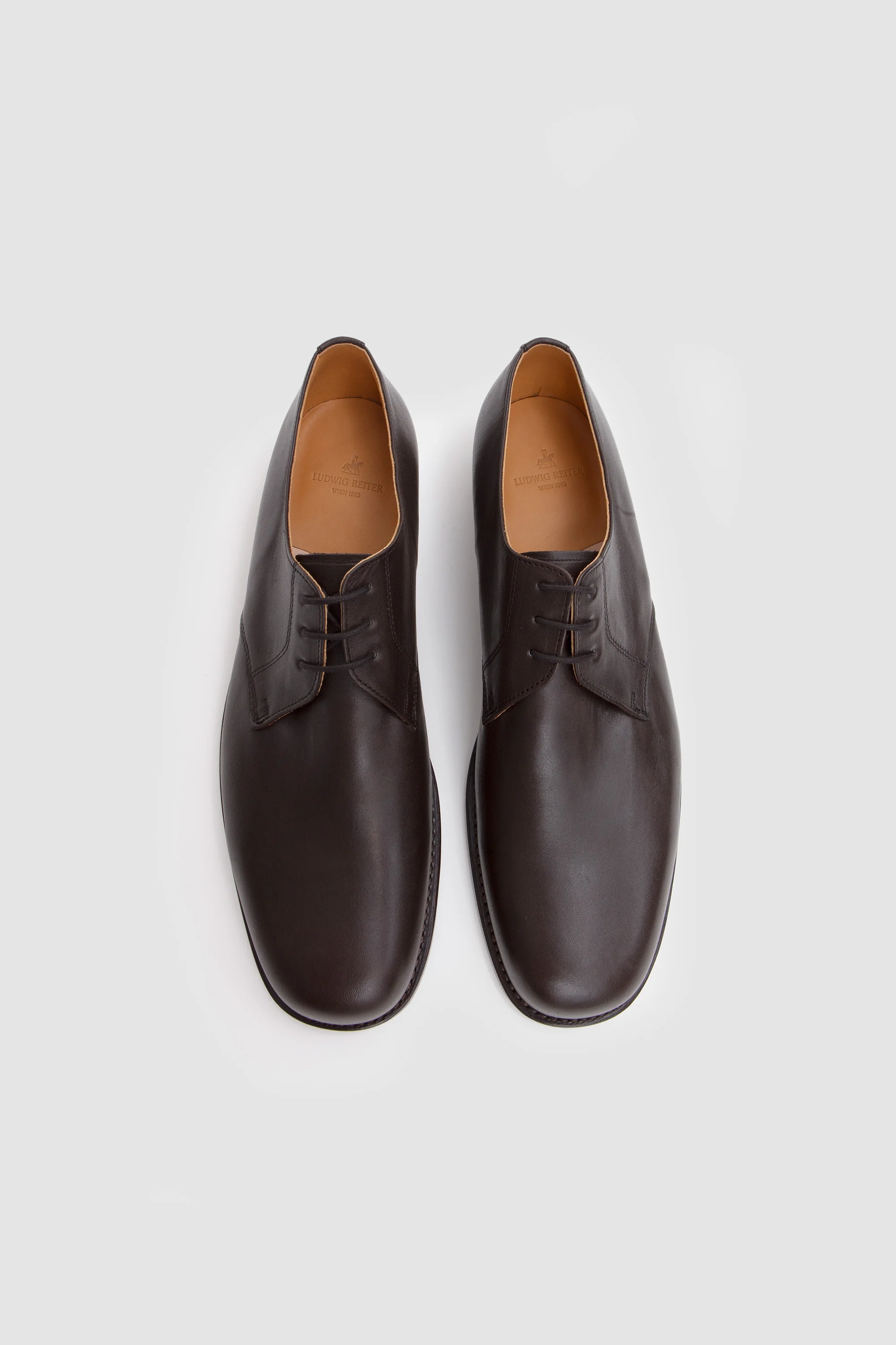 Derby Shoes Horse Fronts Mocca - Image 4