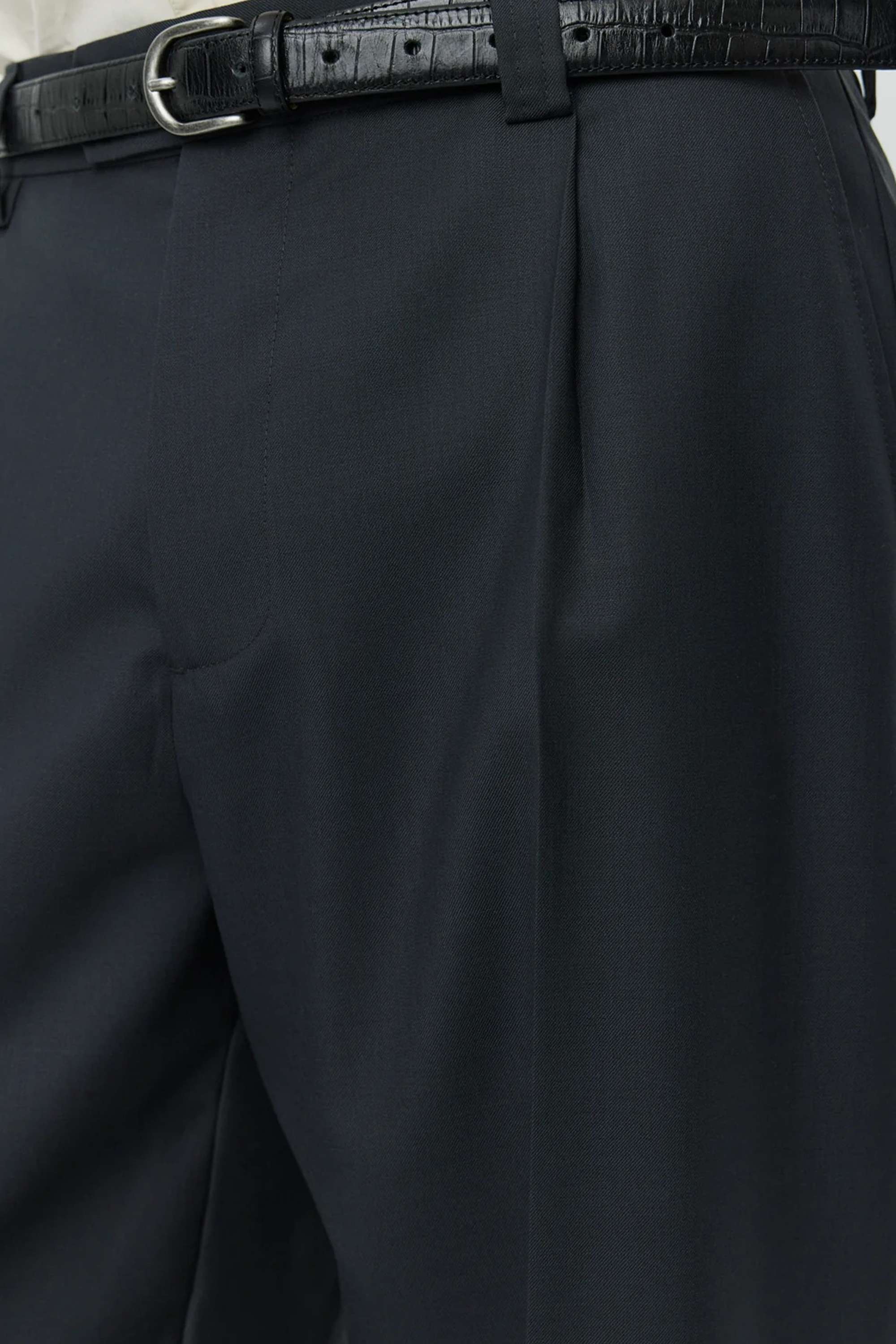 Service Trousers Solid Grey Wool - Image 5