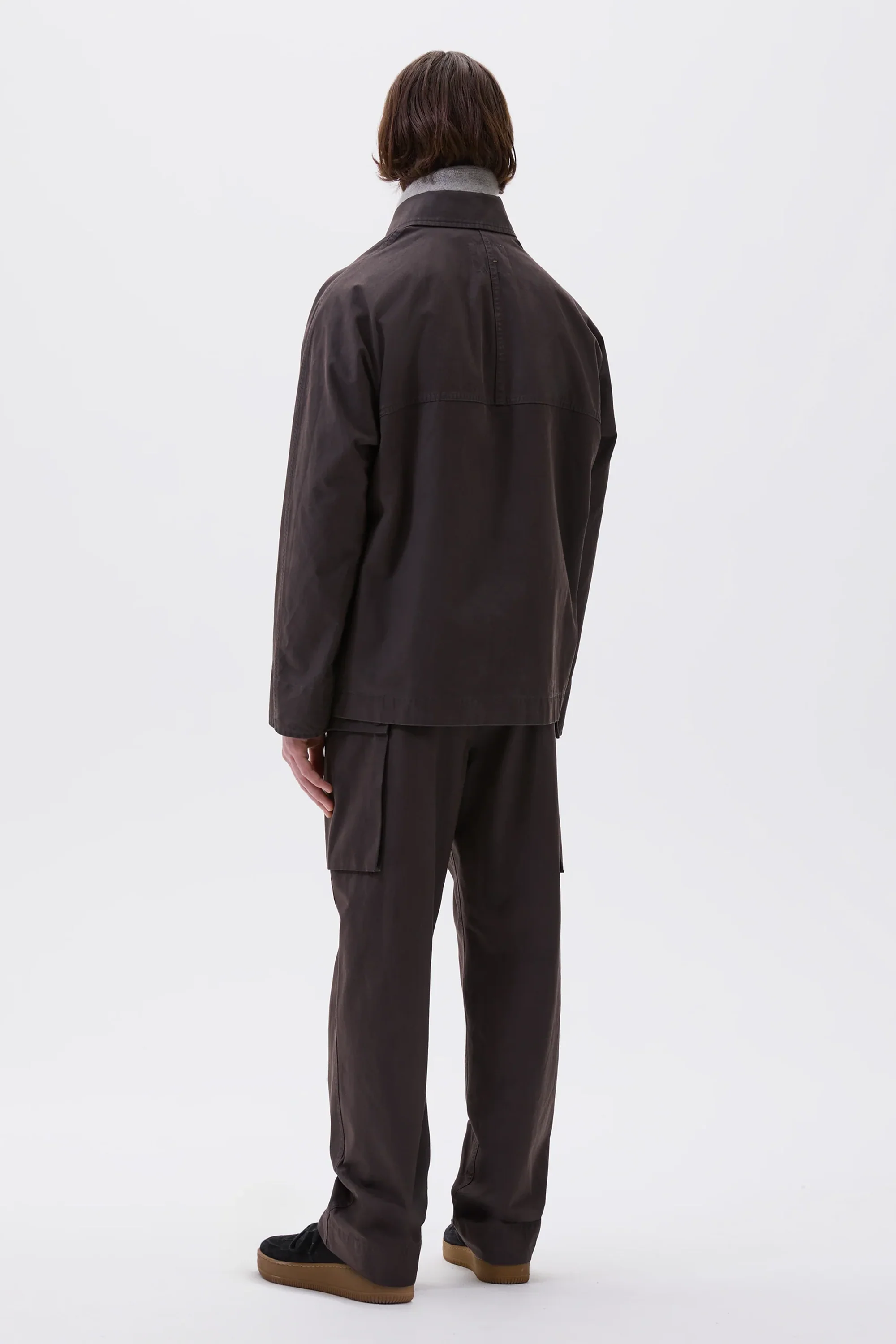 Raglan Jacket Plain Cotton Drill Ebony - Image 4