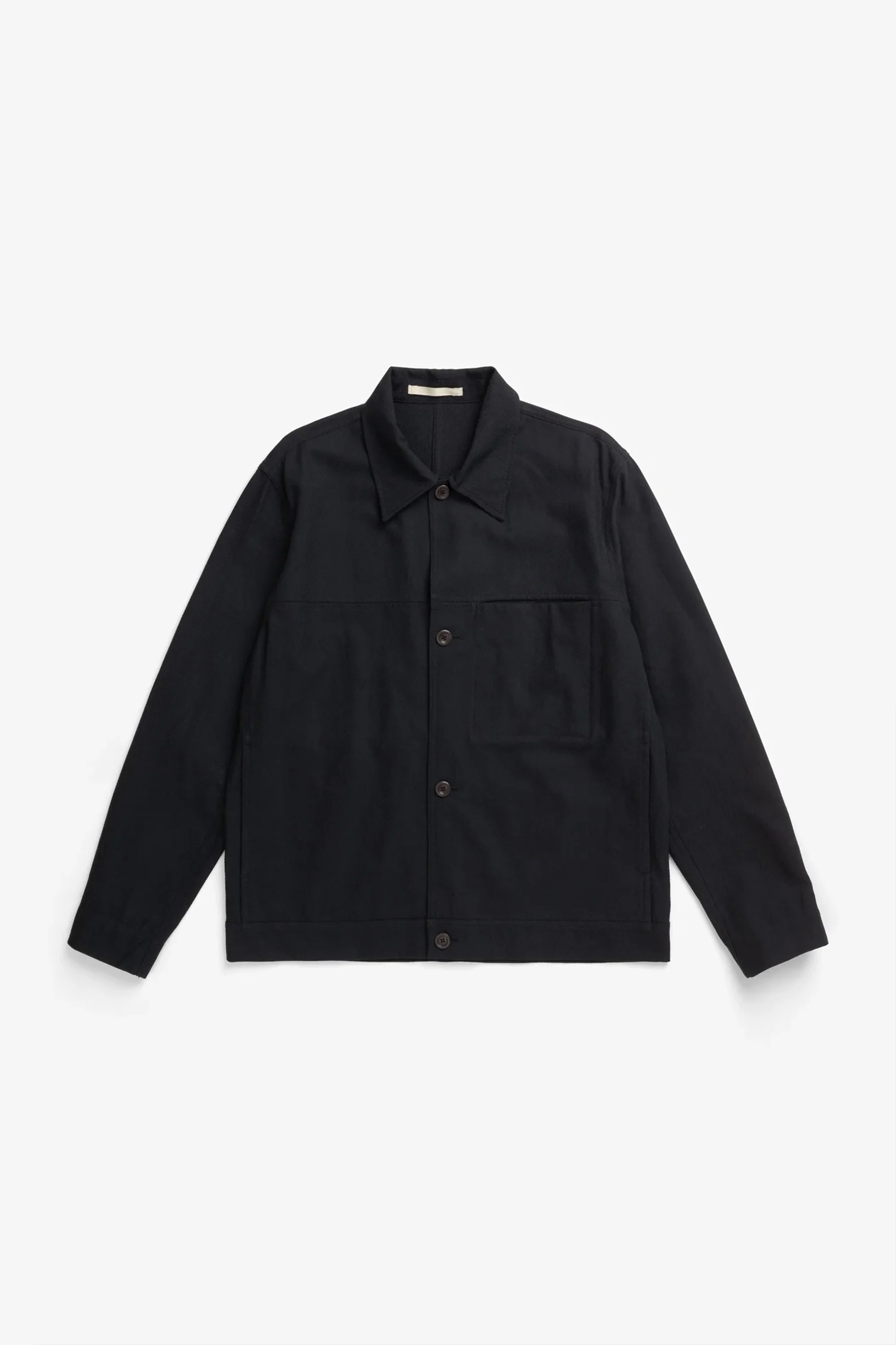 Arresskov Cotton Linen Twill Overshirt Dark Navy - Image 6