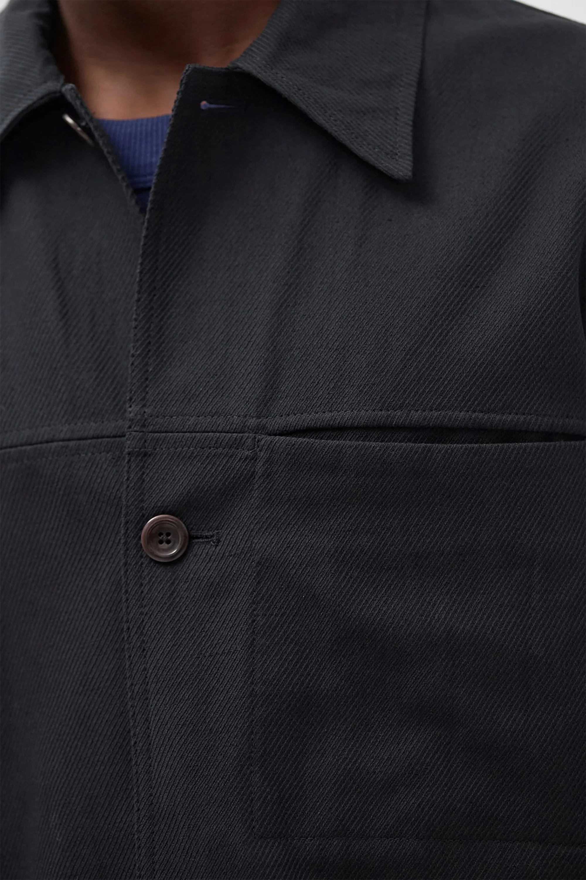 Arresskov Cotton Linen Twill Overshirt Dark Navy - Image 7
