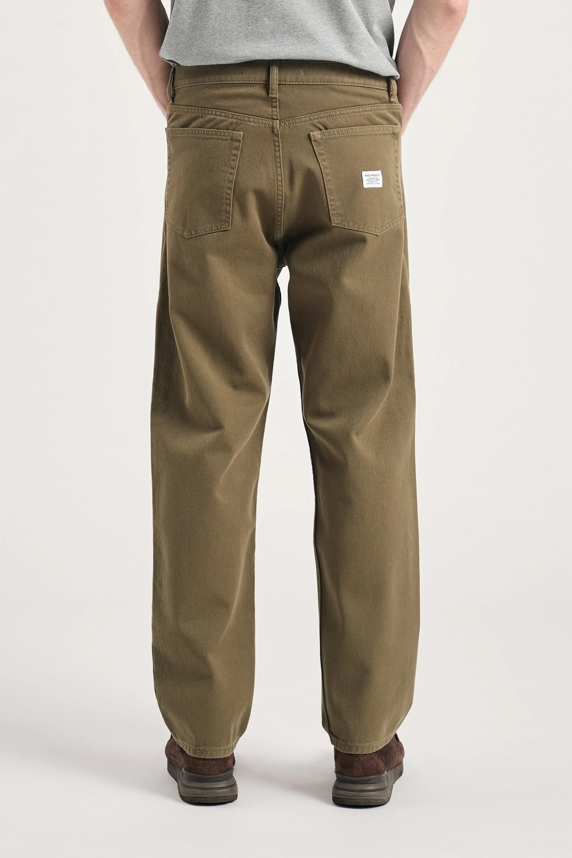 Mogens Relaxed 5 Pocket Heavy Twill Pants Olive Night - Image 3