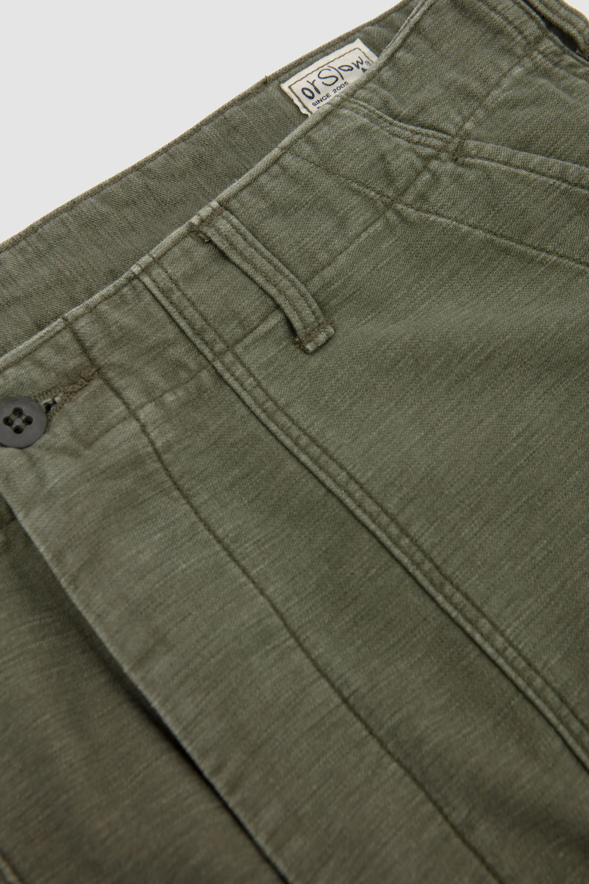 Real Used Washed Vintage Fit Fatigue Pants Dark Olive Stone - Image 3