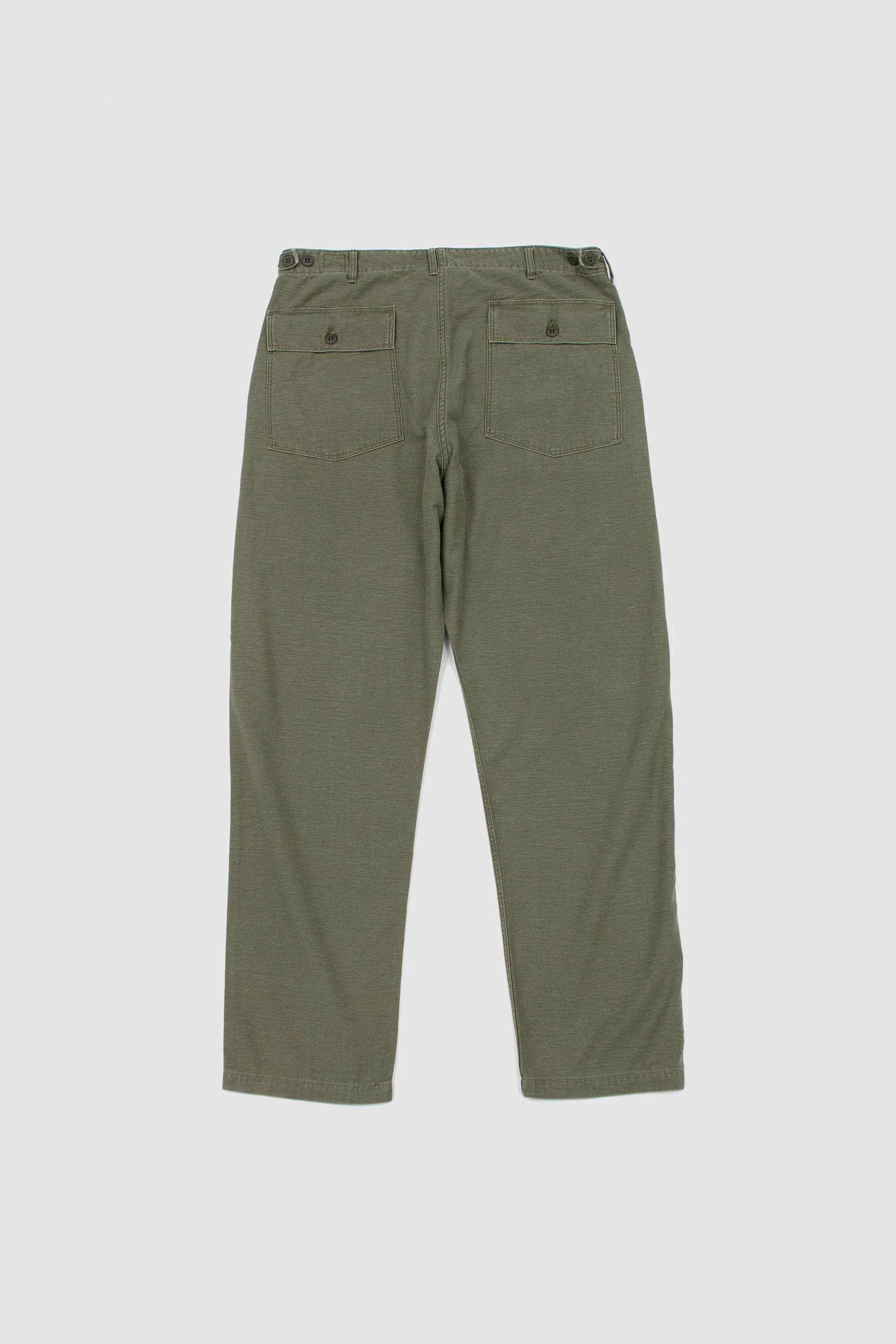 Real Used Washed Vintage Fit Fatigue Pants Dark Olive Stone - Image 5