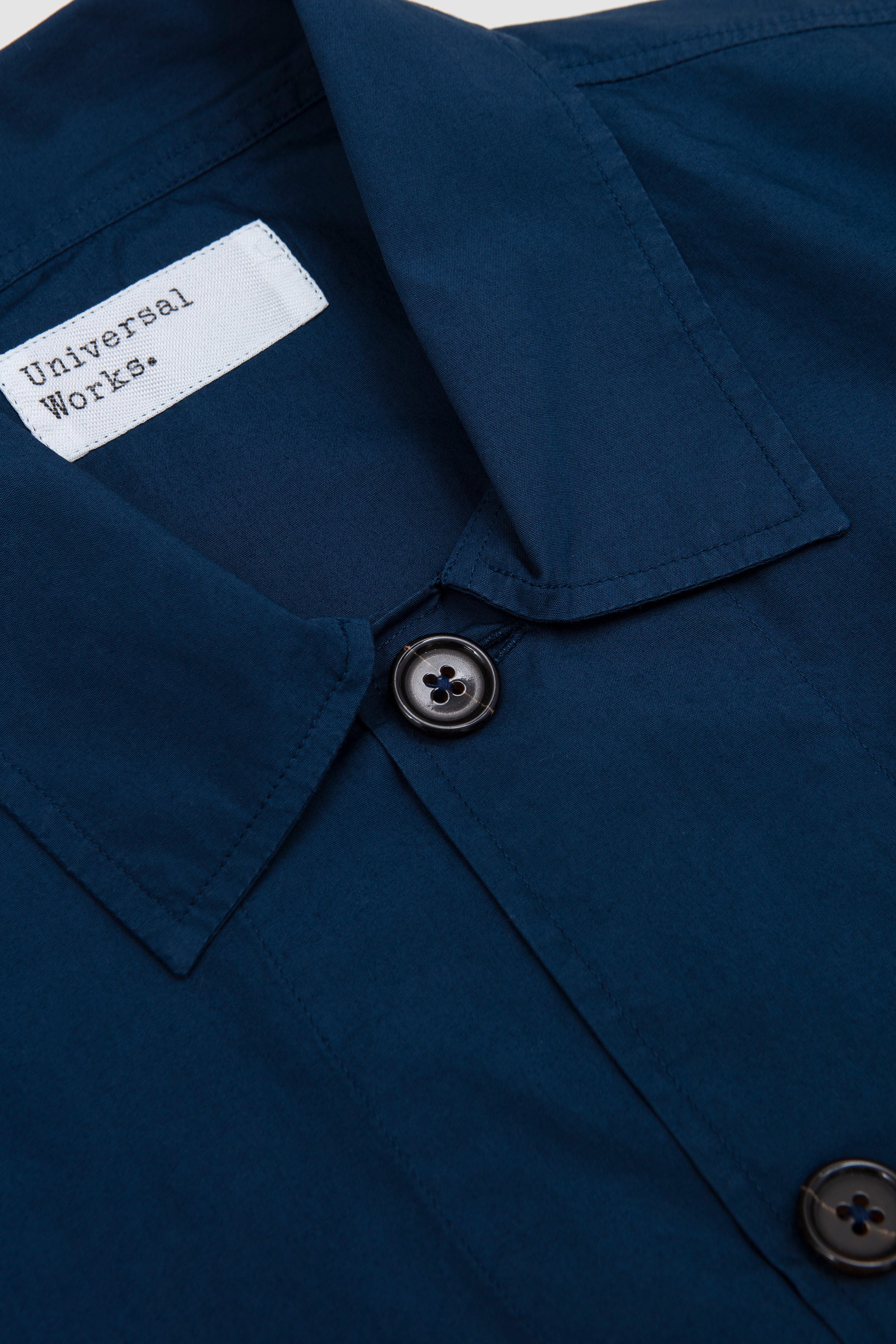 Bakers Overshirt Organic Fine Poplin Navy - Image 3