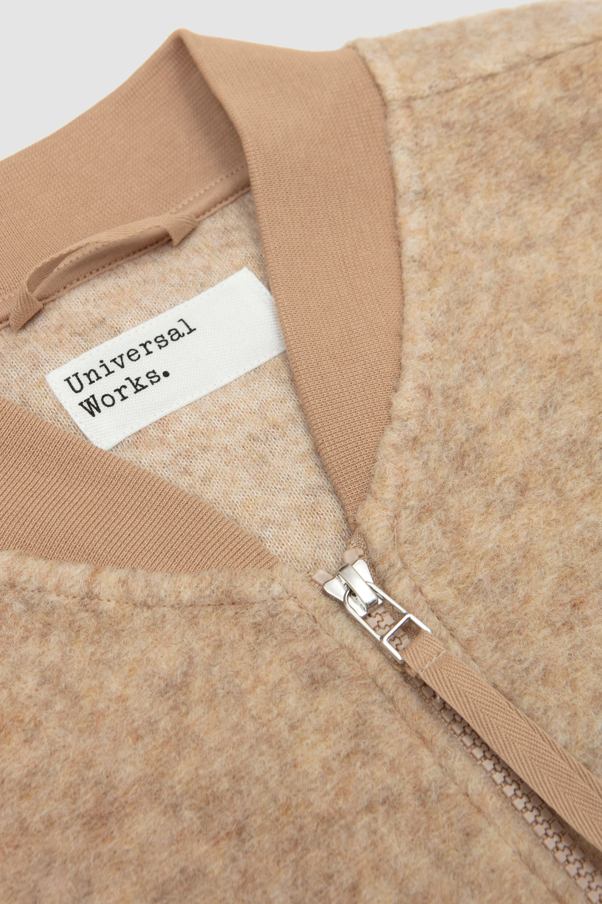 Wool Fleece Zip Waistcoat Fawn - Image 3